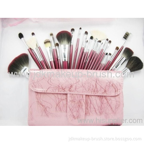24pcs Pink Cosmetic Make Up Brushes